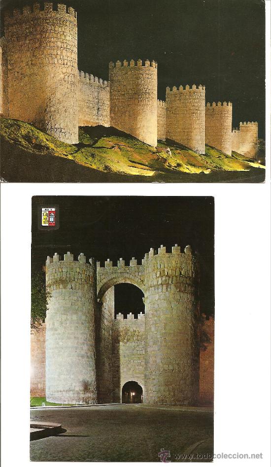 Postales: DOS POSTALES NOCTURNAS DE AVILA - Foto 1