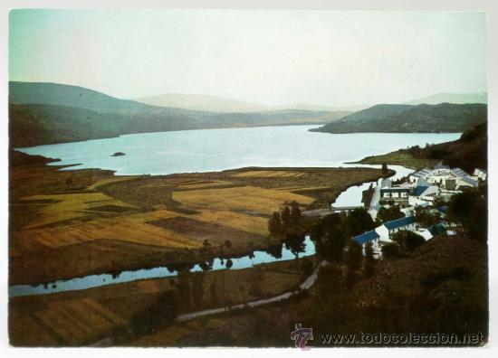 Postales: Postal Ribadelago de Franco Vista parcial Lago atardecer Ed Arribas a&ntilde;os 60 escrita