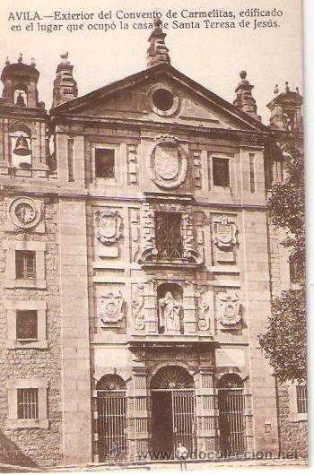 Postcards: TARJETA POSTAL. AVILA. EXTERIOR DEL CONVENTO DE CARMELITAS. FOTO MAYORAL ENCINAR.