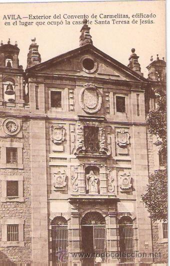 Postcards: TARJETA POSTAL. AVILA. EXTERIOR DEL CONVENTO DE CARMELITAS. FOTO MAYORAL ENCINAR.