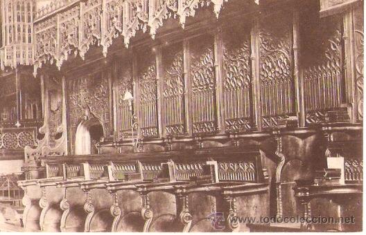 Postcards: TARJETA POSTAL. AVILA. DETALLE DE LA SILLERIA DEL CORO DE SANTO TOMAS. FOTO MAYORAL ENCINAR.