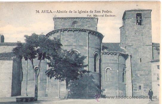Postcards: TARJETA POSTAL. AVILA. ABSIDE DE LA IGLESIA DE SAN PEDRO. FOTO MAYORAL ENCINAR.