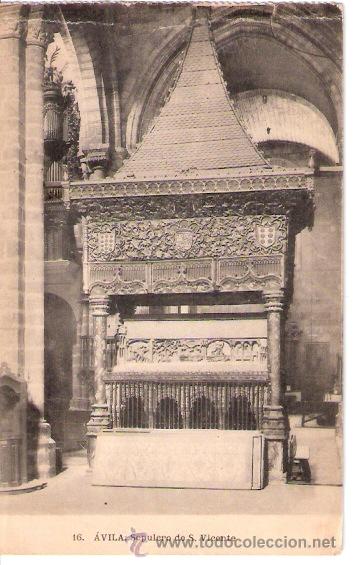 Postcards: TARJETA POSTAL. AVILA. SEPULCRO DE SAN VICENTE. N&ordm; 16. FOTOTIPIA DE HAUSER Y MENET.