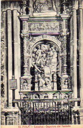 Postales: Avila n&ordm;13. Catedral. Sepulcro del Tostado. Ed. Lucas Martin. Sin circular.  Fotot.Casta&ntilde;eira.