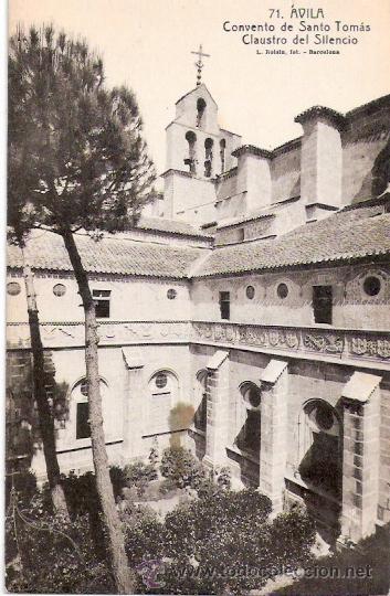 Postcards: TARJETA POSTAL. AVILA. CONVENTO DE STO. TOMAS, CLAUSTRO DEL SILENCIO. N&ordm; 71. FOT. L. ROISIN.