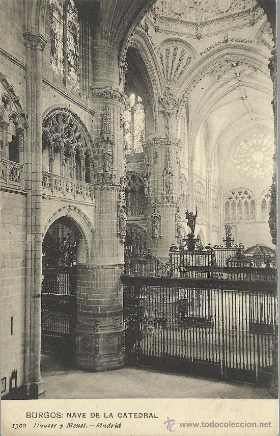 Postales: BURGOS NAVE DE LA CATEDRAL - Foto 1