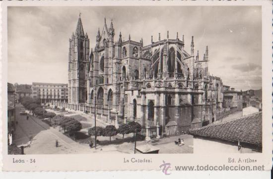 Postales: Leon la Catedral .Ed Arribas