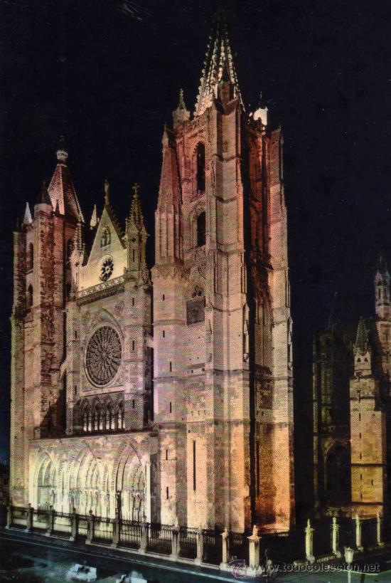 Postales: LE&Oacute;N 2006 LA CATEDRAL ILUMINADA EDICIONES ARRIBAS SIN CIRCULAR - Foto 1