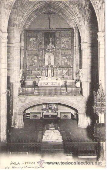 Postcards: TARJETA POSTAL. AVILA. N&ordm; 784. INTERIOR DEL CONVENTO DE SANTO TOMAS. ED. HAUSER Y MENET.