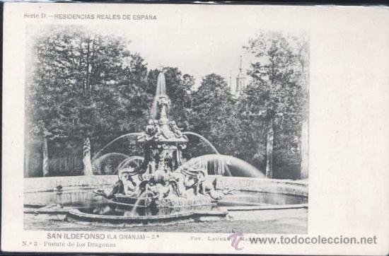 Postales: LA GRANJA (SEGOVIA).- FUENTE DE LOS DRAGONES