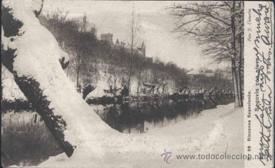 Postales: RINCONES SEGOVIANOS.- SEGOVIA CON NIEVE.