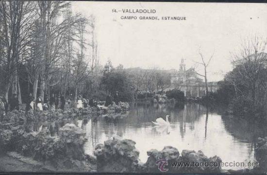 Postales: VALLADOLID.- CAMPO GRANDE- ESTANQUE.