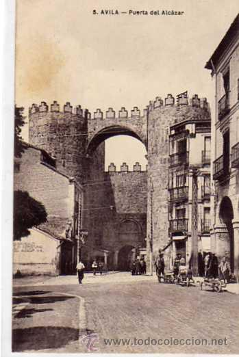 Postales: Avila. 5. Puerta del Alc&aacute;zar.
