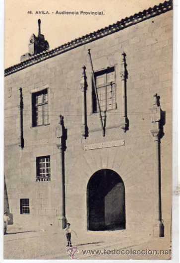 Postales: Avila. 46. Audiencia provincial. Fot Laurent. Reverso dividido. Sin circular.,