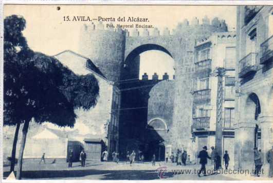Postales: Avila. 15. Puerta del Alcazar. Fot Mayoral Encinar. Sin