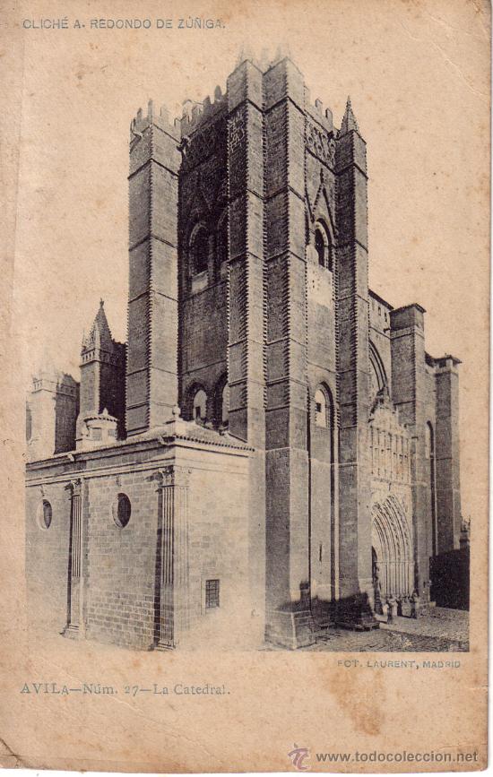 Postais: N&ordm; 5136 AVILA LA CATEDRAL FOT LAURENT SIN DIVIDIR