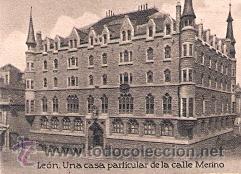 Postkarten: POSTAL ORIGINAL DECADA DE LOS 30. LEON. N&ordm; 369. CASA EN LA CALLE MERINO. VER TAMA&Ntilde;O Y EXPLICACION