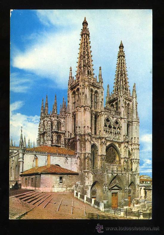 Postcards: Burgos. *Catedral. Fachada principal* A. Esperon - Beascoa n&ordm; 1. Circulada 1966.