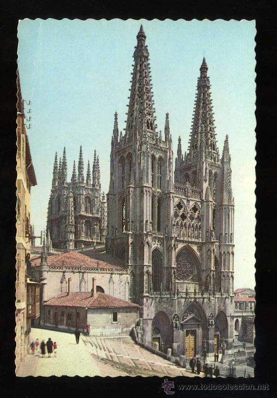Postcards: Burgos. *Catedral. Fachada principal* Ed. G. Garrabella y Cia. - S.R.C. n&ordm; 1101. Escrita.