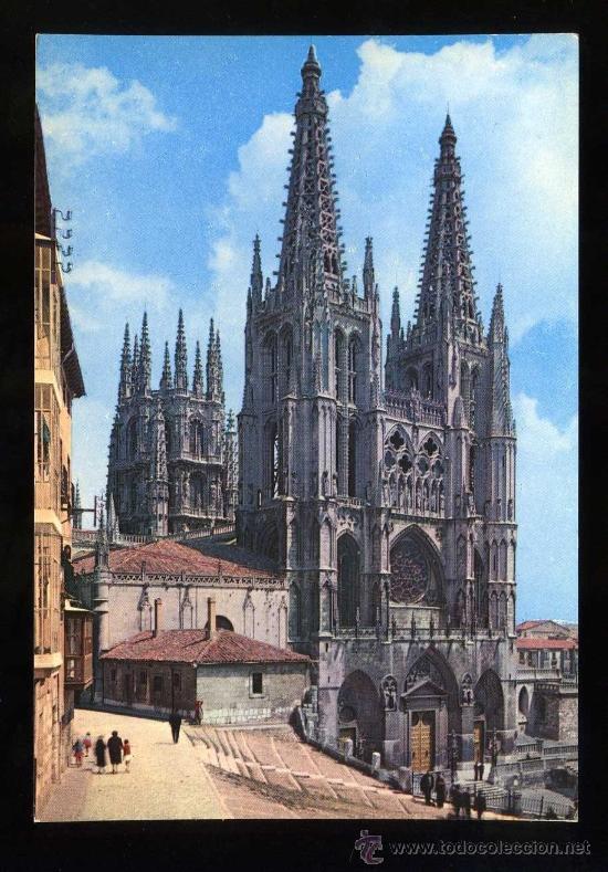 Postkarten: Burgos. *Catedral. Fachada principal* G. Garrabella - S.R.C. n&ordm; 1. Circulada 1966.