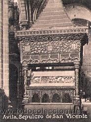 Postkarten: POSTAL ORIGINAL DECADA DE LOS 30. AVILA. SEPULCRO DE SAN VICENTE. N&ordm; 530. VER TAMA&Ntilde;O Y EXPLICACION