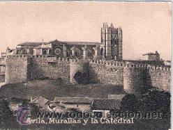 Postkarten: POSTAL ORIGINAL DECADA DE LOS 30. AVILA. MURALLAS Y LA CATEDRAL. N&ordm; 526. VER TAMA&Ntilde;O Y EXPLICACION
