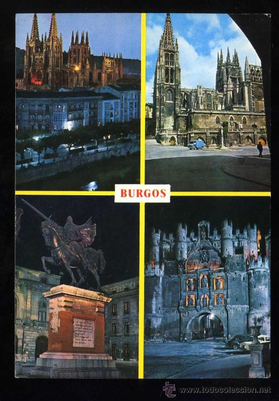 Postais: Burgos. *Avda. del General&iacute;simo...* Postal Inter n&ordm; 55. Circulada 1968.