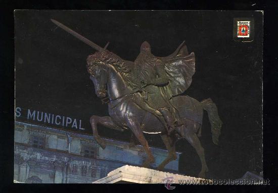 Postais: Burgos. *Estatua del Cid campeador. Nocturna* A. Subirats Casanovas n&ordm; 115. Nueva.