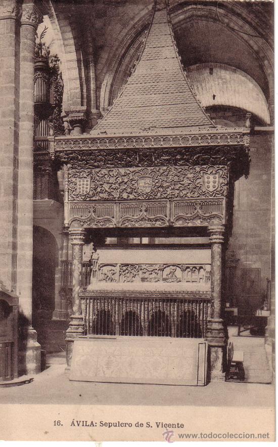 Postais: N&ordm; 11481 AVILA SEPULCRO DE SAN VICENTE HAUSER Y MENET