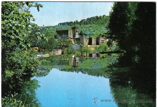 Postales: POSTAL ARENAS DE SAN PEDRO  AVILA  EL CASTILLO REFLEJADO EN EL RIO ARENAS  (NO CIRCULADA A&Ntilde;O 65 )