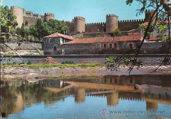 Postales: avila - rio adaja y murallas - n&ordm; 23 - ed. garrabella - sin circular - a&ntilde;o 1964