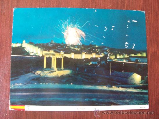 Postales: AVILA, MANIPEL. VISTA GENERAL NOCTURNA DESDE LOS CUATRO POSTES. 1968