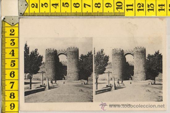 Postales: TARJETA POSTAL DE AVILA ANTIGUAS MURALLAS VISTA ESTEREOSCOPICA 3D