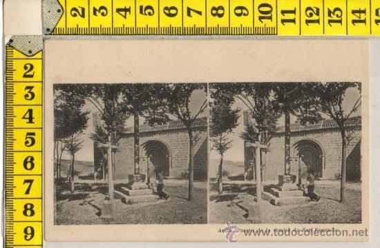 Postales: TARJETA POSTAL DE AVILA PUERTO DE LA ERMITA DE SAN SEGUNDO CRUZ VISTA ESTEREOSCOPICA 3D