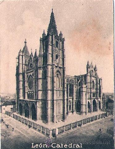 Cartoline: POSTAL ORIGINAL DECADA DE LOS 30. LEON. CATEDRAL. N&ordm; 373. VER TAMA&Ntilde;O Y EXPLICACION