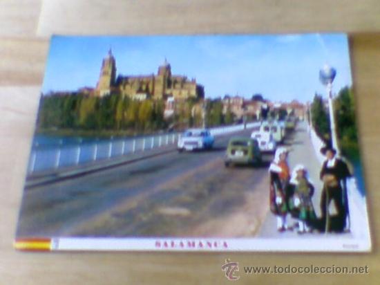 Postales: Postal Catedral puente Tormes Salamanca Fournier n&ordm; 48 sin circular sobada Seat 600 y otros (b23)