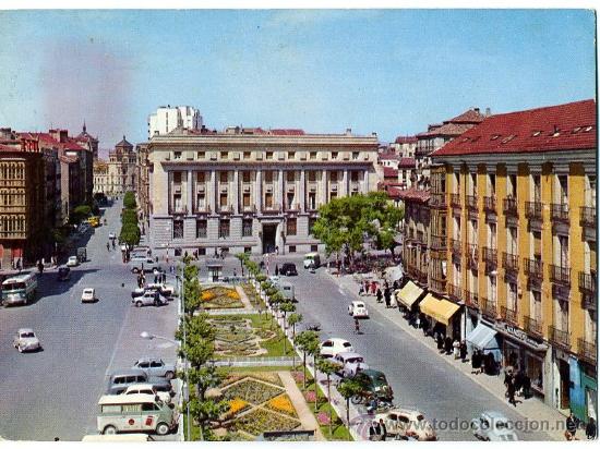 Cartoline: tarjeta postal 1962 -post - valladolid / plaza espa&ntilde;a - garrabella 12 - coche