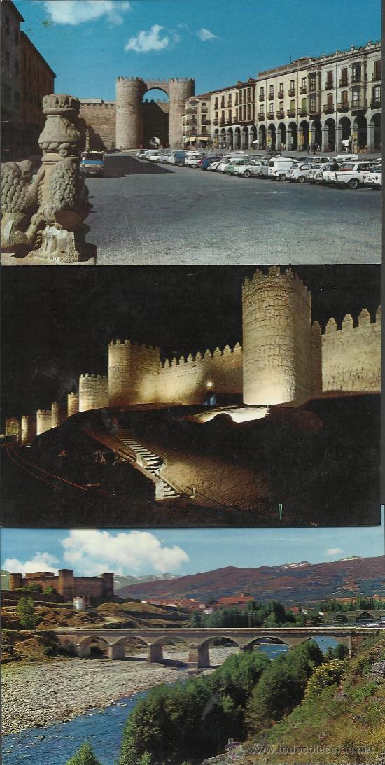 Postales: LOTE DE TRES POSTALES DE AVILA