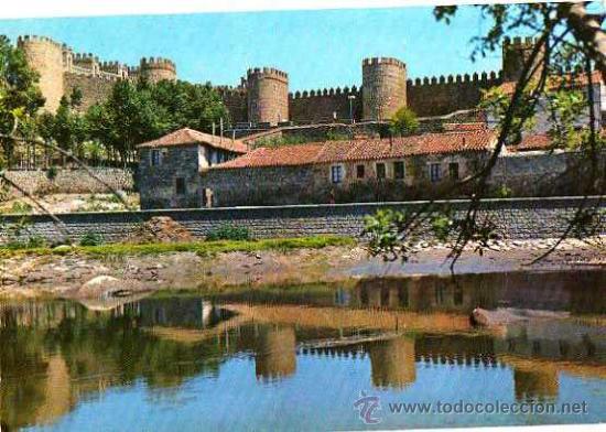 Postales: Rio Adaja y murallas. Escrita.