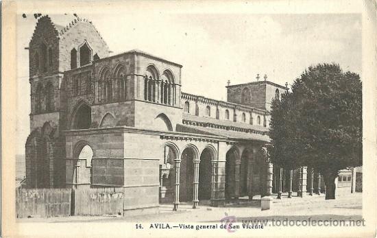 Postales: 0794B - AVILA - VISTA GENERAL DE SAN VICENTE -  ESCRITA - DATA 1950