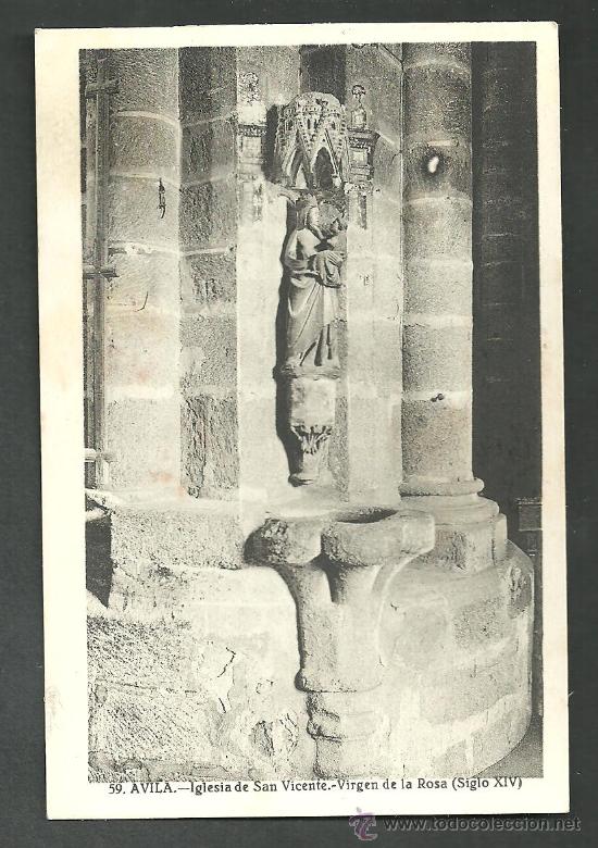 Postales: AVILA IGLESIA DE SAN VICENTE VIRGEN DE LA ROSA S XIV