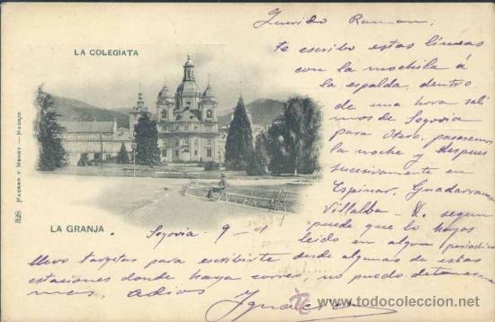 Postales: LA GRANJA (SEGOVIA).- LA COLEGIATA