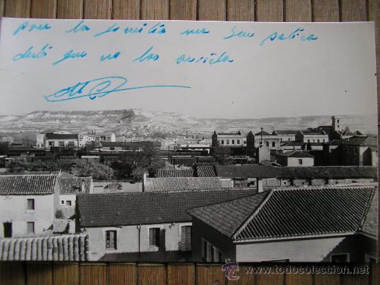 Postales: postal fotografica venta de ba&ntilde;os vista parcial y al fondo estacion de ferrocarril