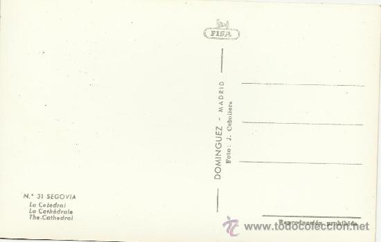Postales: ANTIGUA POSTAL DE SEGOVIA - Foto 2
