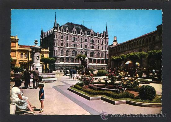 Postales: Le&oacute;n. *Edificio de la Caja...*  Ed. G. Garrabella - SRC n&ordm; 18. Troquelada. Circulada - Foto 1