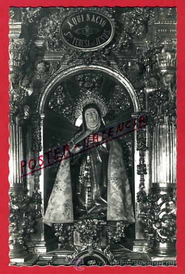 Postales: POSTAL, AVILA, IGLESIA DE SANTA TERESA, IMAGEN DE LA SANTA,    P70316