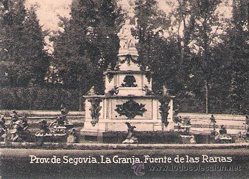 Cartoline: POSTAL ORIGINAL DECADA DE LOS 30. LA GRANJA. N&ordm; 572. FUENTE DE LAS RANAS. VER TAMA&Ntilde;O Y EXPLICACION