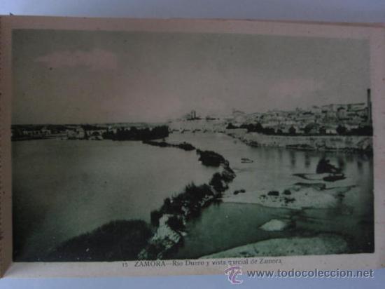 Postales: POSTAL ANTIGUA DEL R&Iacute;O DUERO Y VISTA PARCIAL DE ZAMORA