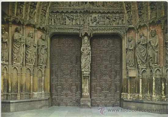 Postales: POSTAL DE LEON - CATEDRAL. PUERTA DE NTRA. SRA. LA BLANCA N&ordm; 49     P-CASTLE-414