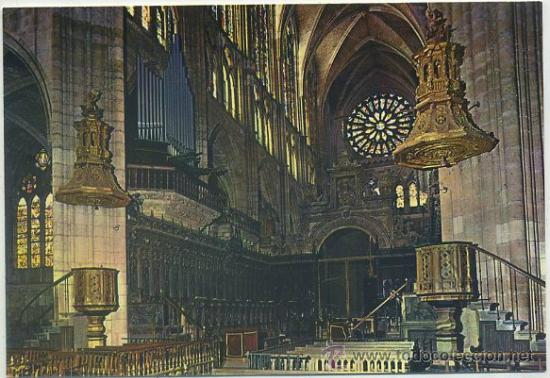 Postales: POSTAL DE LEON - CATEDRAL. CORO Y NAVE CENTRAL N&ordm; 58     P-CASTLE-415